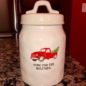 Rae Dunn Christmas cookie jar